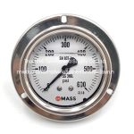 MASS – LIQUID FILLED GAUGE (MODEL 63-GFB-B-L-RW-C-0/600)