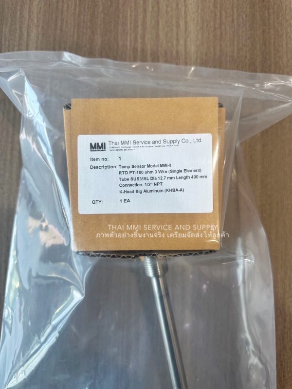 Temperature Sensor - (MMI-4) RTD PT-100 ohm / 3 wire (Single Element)