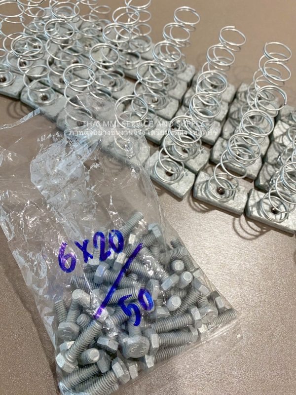 Hex Bolt & Spring Nut M6