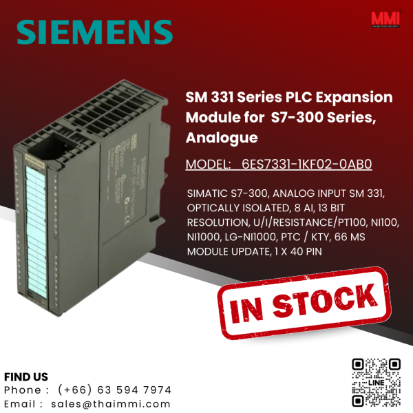 SIEMENS – SM 331 SERIES PLC EXPANSION MODULE (6ES7331-1KF02-0AB0)